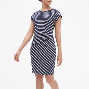 Gap Stripe Dress with Gathered Waist